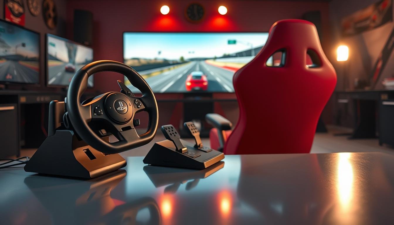 PS5 Lenkrad Set Gaming Setup