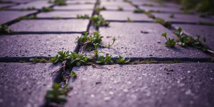 Unkrautbekämpfung in Pflasterfugen
